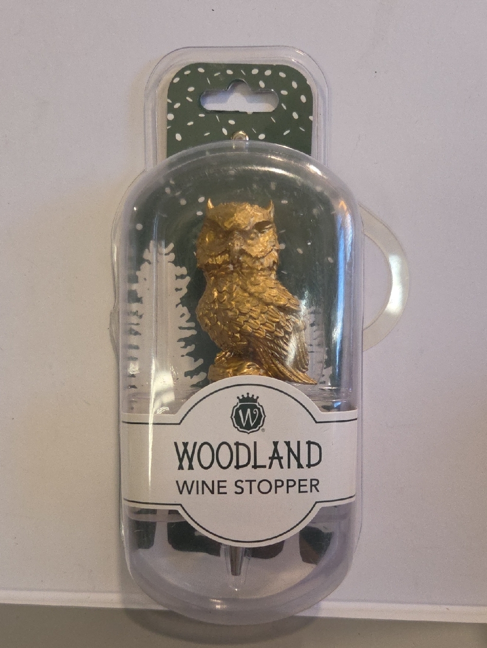 Woodland Gold Owl Wine Stopper
